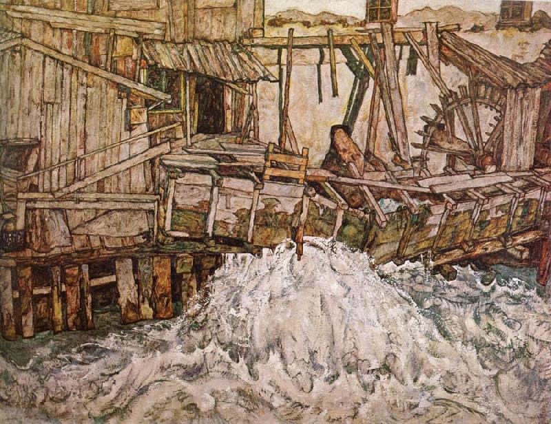 Egon Schiele The Mill Norge oil painting art